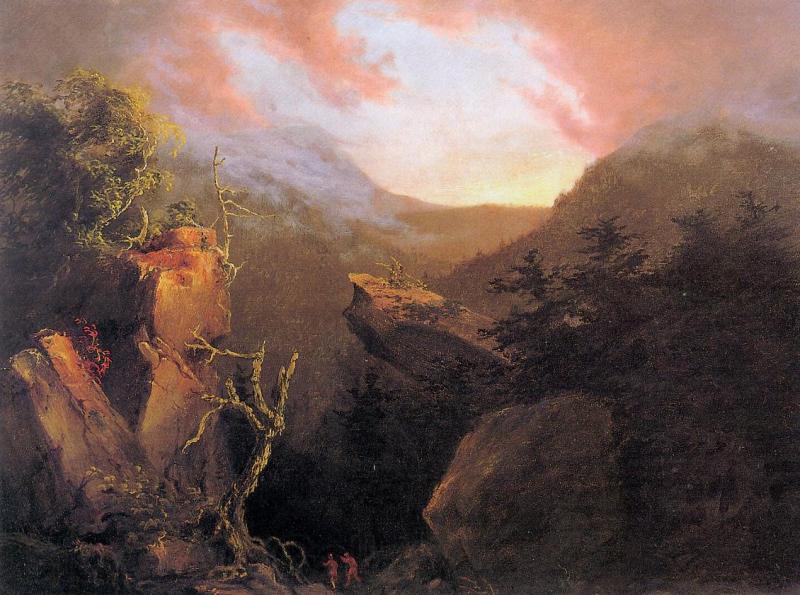 Thomas Cole Mountain Sunrise Spain oil painting art